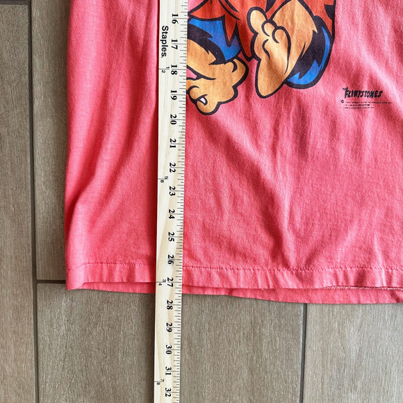 Vintage 90's Hanes Flintstones T-Shirt Large Fred Basketball Single Stitch - Picture 7 of 7